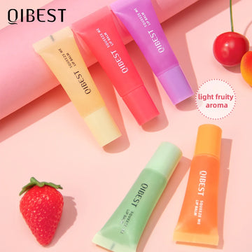 QIBEST Fruit Lip Balm Moisturizing Lip Gloss Lip Care Sleep Masck Night Sleep Maintenance Nourishing Lip Makeup Korean Cosmetics