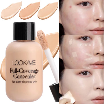 Waterproof Liquid Concealer Foundation Cream Lasting Full Coverage Acne Spot Dark Circles Concealer Cream Face Makeup Cosmetic