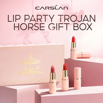 CARSLAN Mini 6pcs Pink Joyous Mist Lipsticks Set Moisturizing Matte Lip Tint Non-sticky Cup Lip Gross Women Makeup Cosmetic