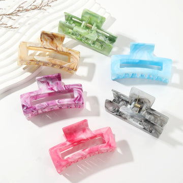 Multi-kleuren rechthoek klauw clips kleurrijke niet-slip sterke houd kaak klemmen styling haaraccessoires voor vrouwen of meisjes