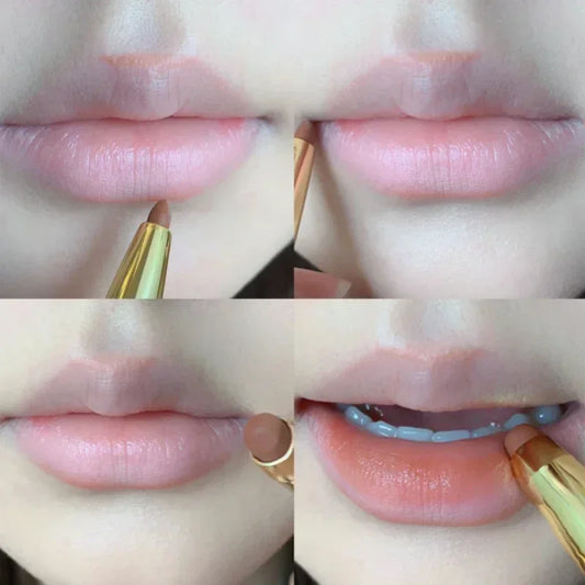 Matte Lipstick Pen Lip Liner Pencil Cosmetics Double Sided Waterproof Long Lasting Nude Pink Lip Liner Contouring Korean Makeup