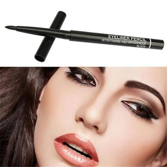3pcs Late-model Women's Makeup Rotary Retractable Eyeliner Pencil Waterproof Eye Liner Pen