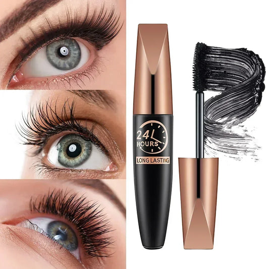 Curled Thick Silk Mascara Eyelash Lengthening Waterproof Long-wearing Black Eyelash Extension Eye Beauty Makeup Women Cosmetics