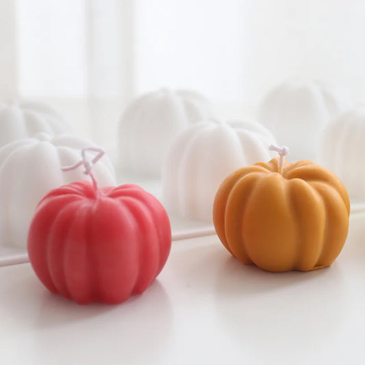 3D -Kürbiskerzen -Silikonform DIY Halloween Gips Art Bastel Kerze Seife Handgefertigte Schokoladenkuchenform Dekoration Werkzeug