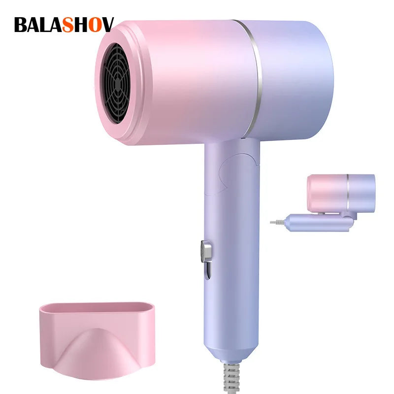 MIni Folding Hairdryer 220V-240V 750W with Carrying Bag Hot Air Anion Hair Care for Home Travel Hair Dryer Dormitory Blow Drier