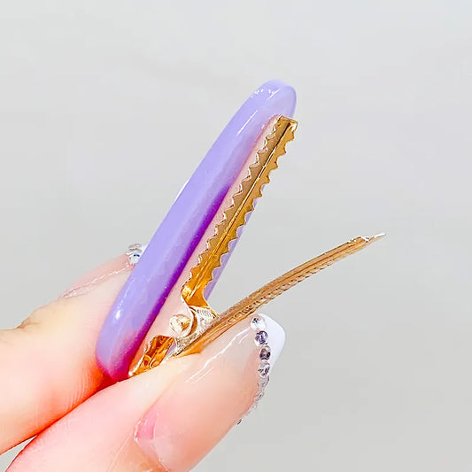 Nouvelles femmes filles acétate perle violet petite pince à cheveux poil