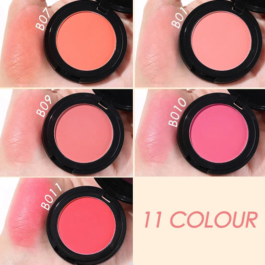 FOCALLURE 16 Colors Natural Matte Face Blusher Nourishing Facial Cheek Contour Peach Blush Palette Women Powder Makeup Cosmetics