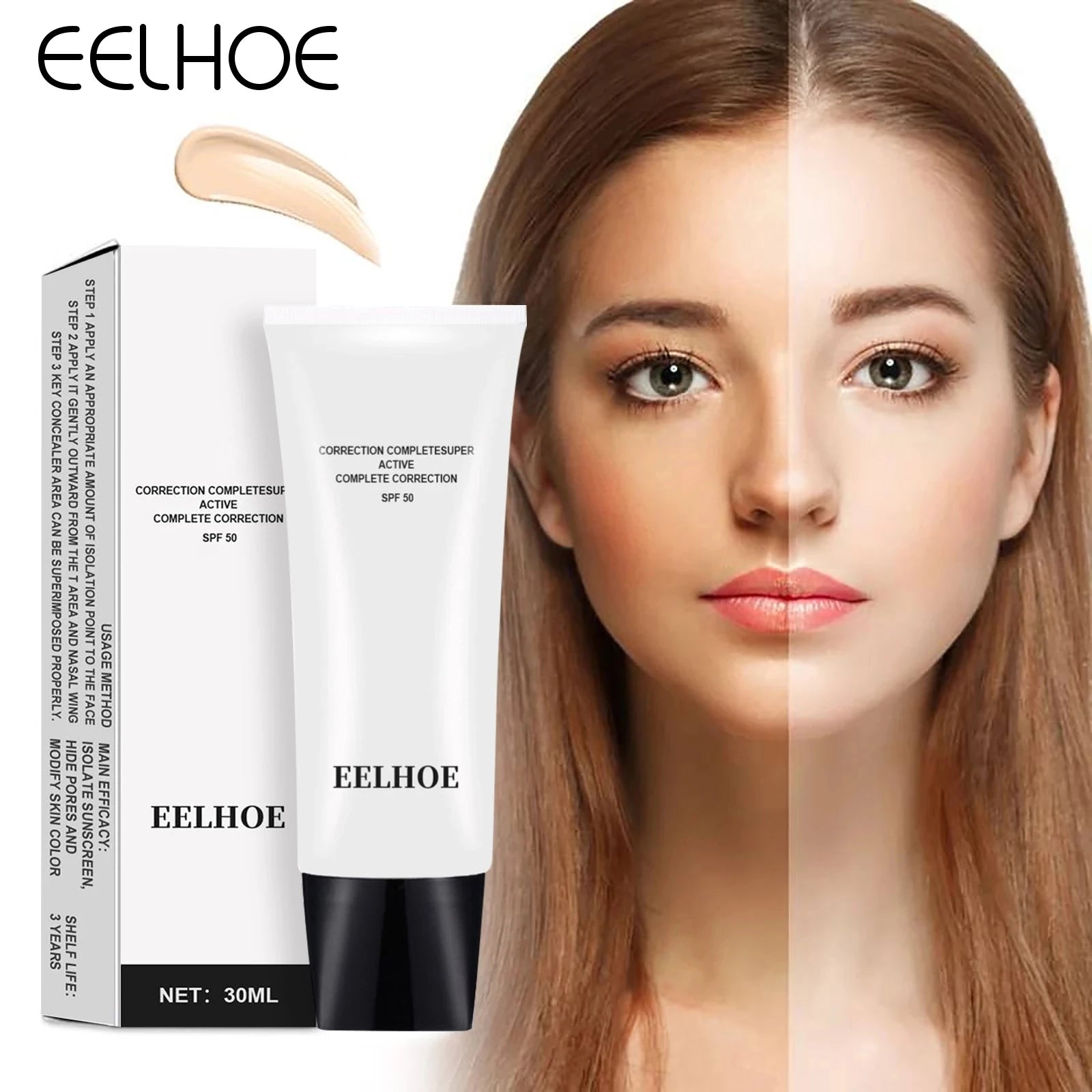 Free Shipping Makeup cc Cream Korean Cosmetics Concealer Sunscreen bb Cream Foundation Primer Make-up for Women Beauty Health