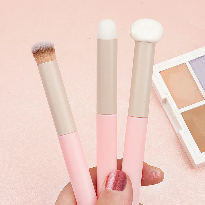 1 Pc Soft Makeup Brushes Sponge Concealer Brush Lipstick Lip Powder Puff Wet Dry Use Foundation Contour Cosmetic Tools