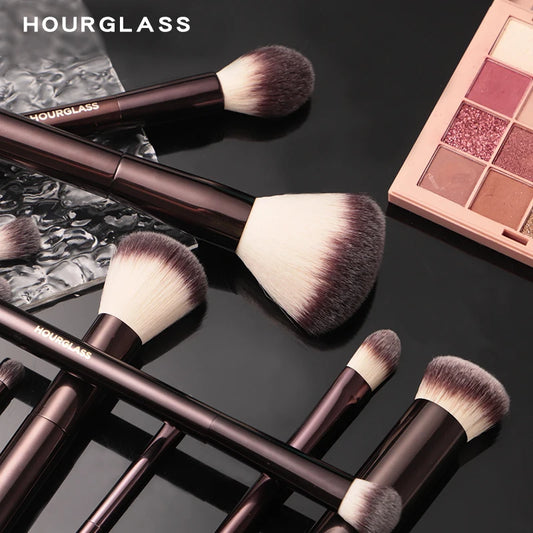 Hourglass Makeup Brush Set & Kit Include Powder Foundation Concealer Lip Blusher Bronzer Eyeshadow Eyeliner Highlight Brush