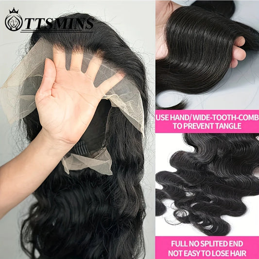 13x6 Body Wave Lace Front Wig Human Hair Pre Plucked 180% 30 34 Inch Frontal Wigs With Baby Hair 13x4 Natural Hairline Wet Wavy