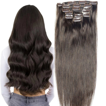 Chocola Full Head 16"-20" Brazilian  Remy Hair 7pcs Set 80g Clip In Human Hair Extensions Natural Straight
