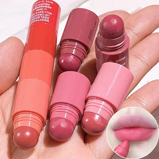 Matte Nude Crayon Lipstick 4PCS/set Waterproof Lasting Velvet Red Rose Purple Lips Tint Easy To Wear Sexy Lips Makeup Cosmetics