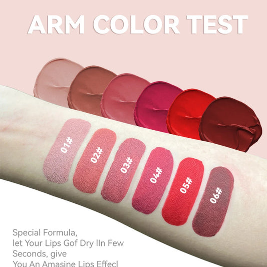 New Matte Ink Liquid Lipstick Makeup, Long Lasting High Impact Color Velvet Nude Lip Gloss Waterproof Red Lip Makeup
