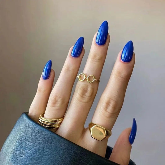 24st Stiletto franska falska naglar avtagbara konstgjorda fasta färg falska naglar tryck på naglar fullt omslag nagelspetsar diy manikyr