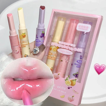 Waterproof Clear Jelly Lip Gloss Mirror Water Lipstick Heart-shaped Lasting Moisturising Lipstick Pen Korean Makeup Cosmetics