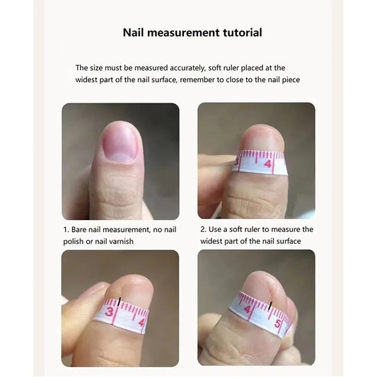 Mago Handmade Press On Full Cover Professional Nails Chili Cool Girl Reusable Färdiga falska naglar