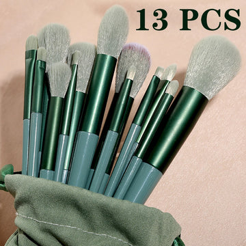 13 PCS Makeup Brushes Set Eye Shadow Foundation For Women Cosmetic Brush Eyeshadow Blush Beauty Soft Make Up Tools Bag Products
