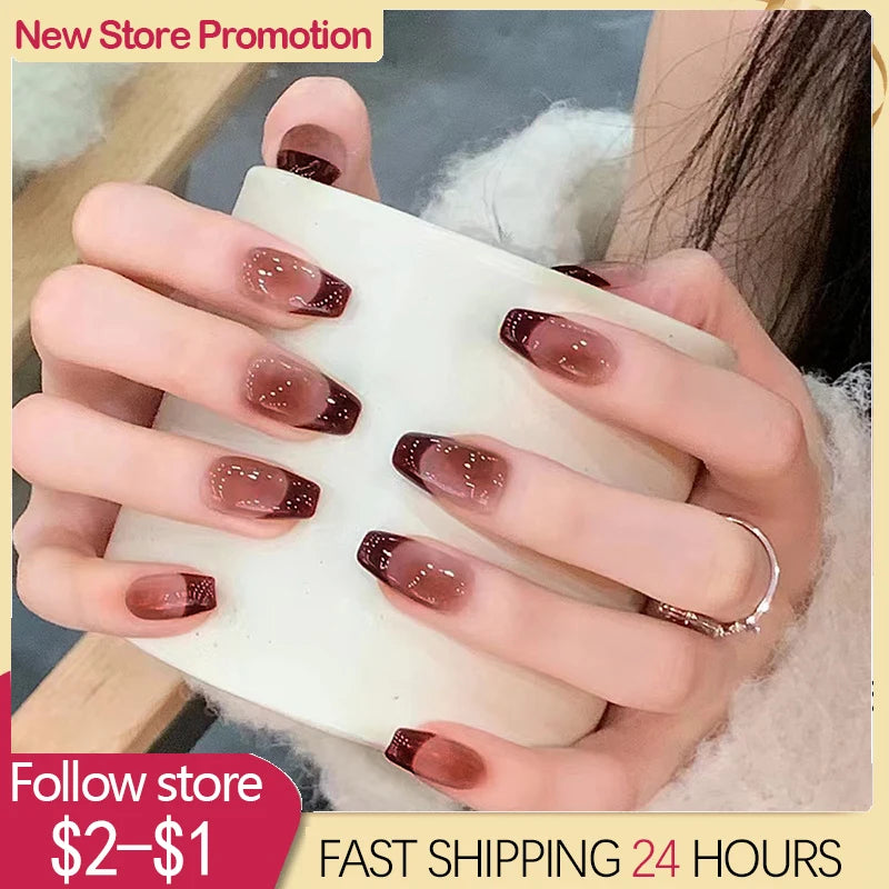 24st Clear Solid Color False Nails Press On Acrylic Fake Nails Löstagbar Press On Nail Tips Diy Full Cover Manicure Tips Tool
