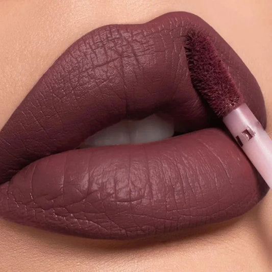 18 Colors Long Lasting Matte Nude Liquid Lipstick Waterproof Non-stick Cup Sexy Nude Red Brown Lip Gloss Lips Makeup Cosmetics