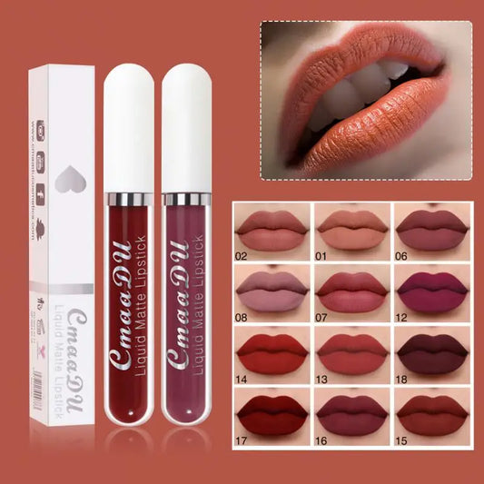 CmaaDu 18 Colors Velvet Matte Lipsticks Pencil Waterproof Long Lasting Sexy Lip Stick Non-Stick Makeup Lip Tint Pen Women 2023