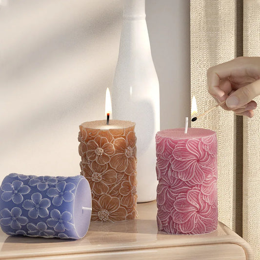 Molde de vela de silicona con forma de flor y mariposa, herramienta de fabricación de yeso de resina y jabón con ondas artesanales, molde geométrico de Chocolate, regalo de decoración del hogar