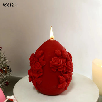 Pascua alivio de huevo silicona molde de yeso Forma de bricolaje de yeso hecho a mano adornos de vela de yescas