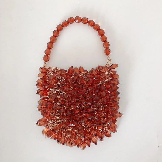 Sacca in cristallo per gocce d'acqua in perline fatta a mano 2020 Summer Nuovo perle Portable Messenger Bag Show Women's Borse Women's Borse