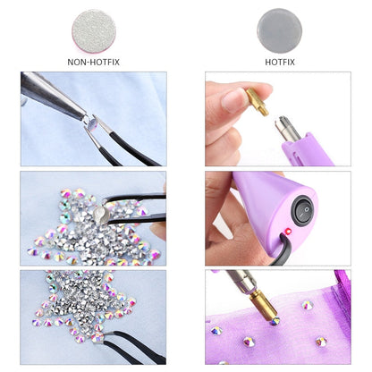 QIAO Hotfix Rhinestones For Clothes High Quality Crystal AB Iron On Strass Nail Glass Stone DIY boots стразы для одежды