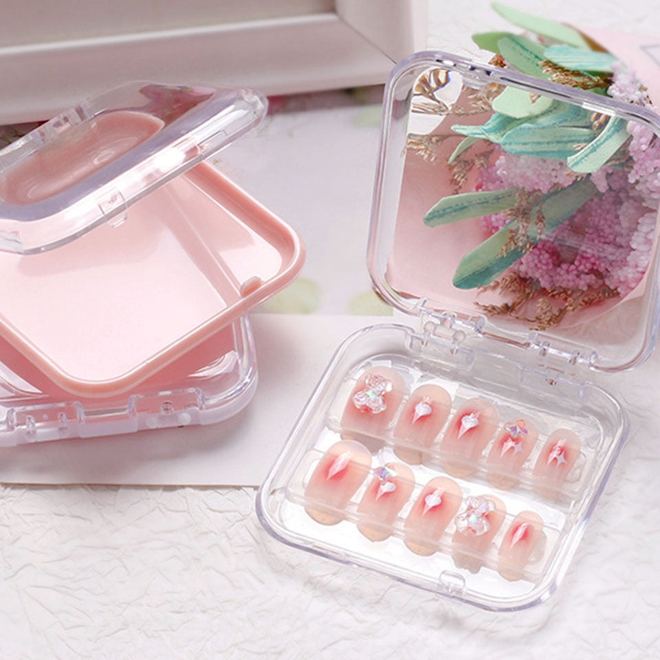 5/10 stuks lege nagelboxen voor verpakking vierkante vorm doos groothandel nagel tips druk op nagelverpakkingskast