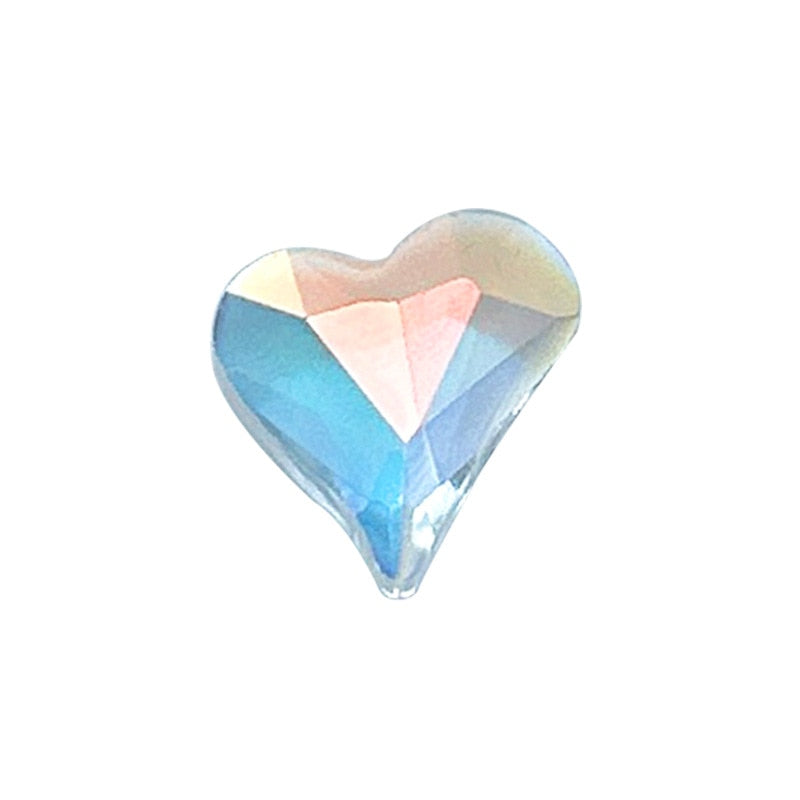10pcs Special-shaped Crystal AB Nail Aurora Diamond Rhinestones Nail Decor Drop Rhombus Arrow Design Flatback Stones 3D Gems