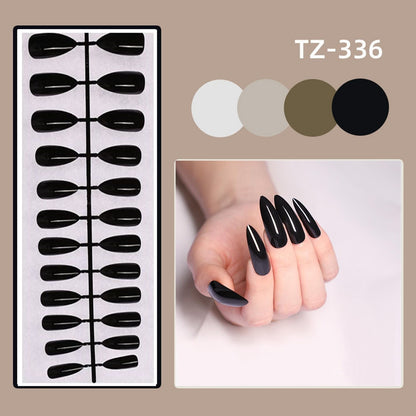 24Pcs False Nails Short Square Head Heart Rhinestone Pearl Full Cover Nail Tips Detachable Fake Nails Press on Nails Manicure