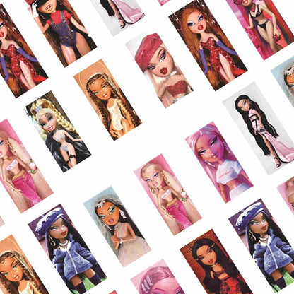 1pcs 3D Doll Design Sticker For Nails Cartoon Girl Self-adhesive Decals Sliders Character Series DIY Nail Art Decorations
