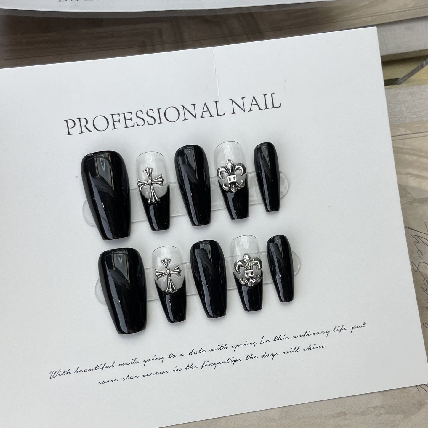 146-160 Number Shiny Golden Gem Handmade Press On Nails With Glue Ballet Professional Wearable Sailor Moon Fake Nails For Girl