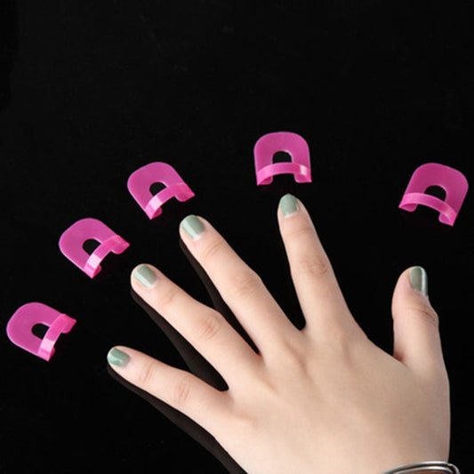 26pcs/set 10 tamaños g de forma de g de forma barniz de barniz protector de uñas cubierta de dedo a prueba de derrames herramientas de arte de uñas de manicura