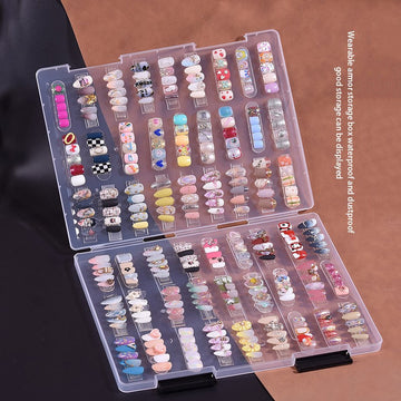 Nagelips Display Box Manicure Collector Box Nail Art som visar hyllan Gel Polish Manicure Color Card Chart målningskort