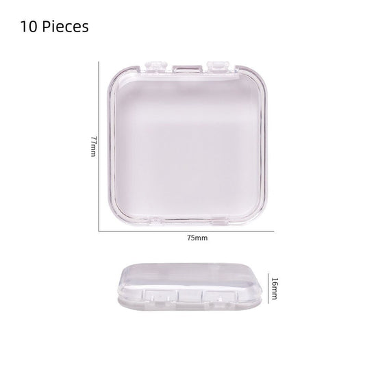 5/10 stycken Tomma nagelboxar för förpackning Square Shape Box Wholesale Nail Tips Press On Nail Packaging Case Small Business