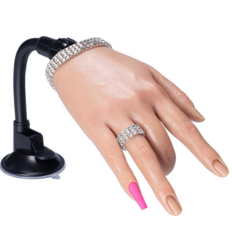 Nagelträning falsk hand för akryl naglar silikonhänder för att öva nagelhandsmodell
